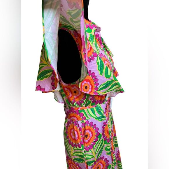 Alden Adair Floral Maxi Dress NWOT Belted Vacation Resort Wear Size Small - Picture 6 of 8